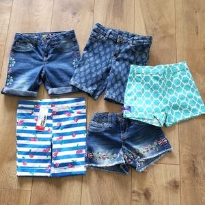 Girls Size 5 Shorts Bundle Denim Jeans